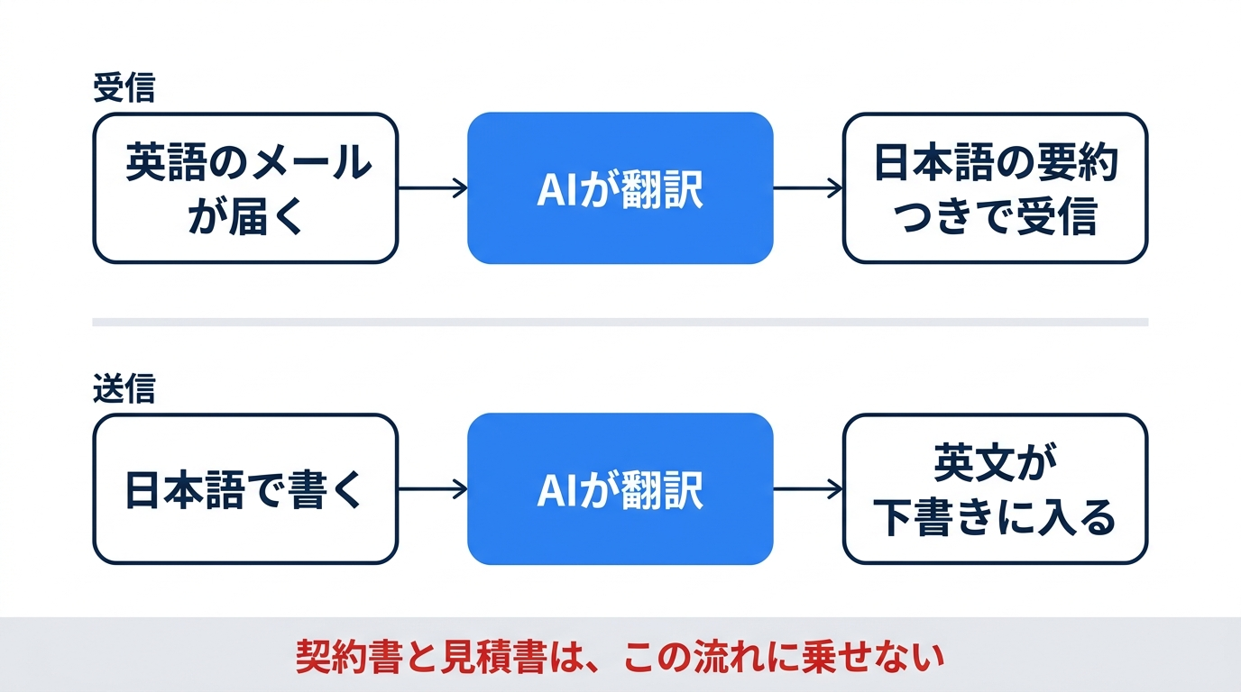 英文メールの往復自動化