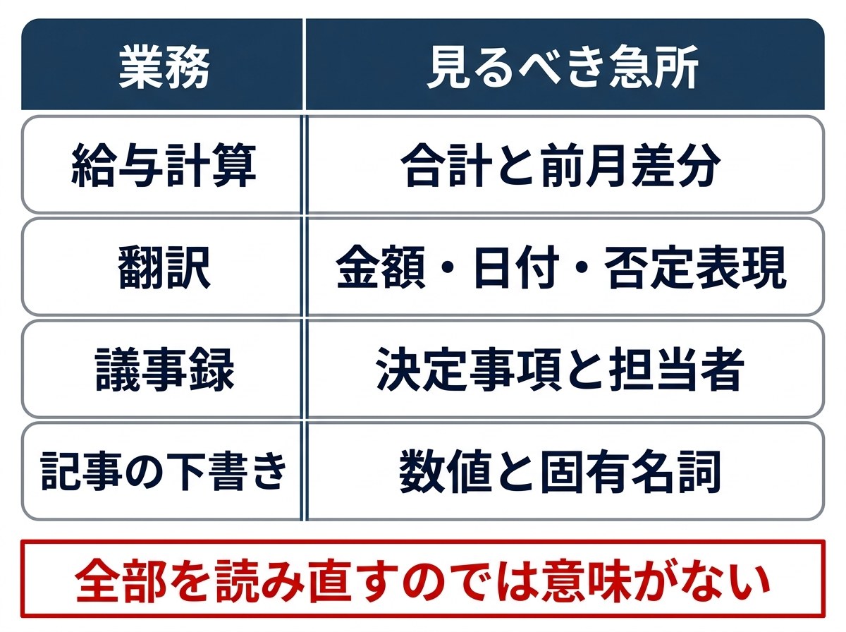検収の急所チェックリスト